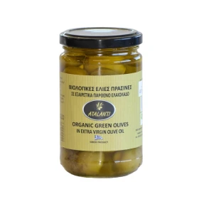 Organiczne oliwki zielone w oliwie z oliwek, 290g