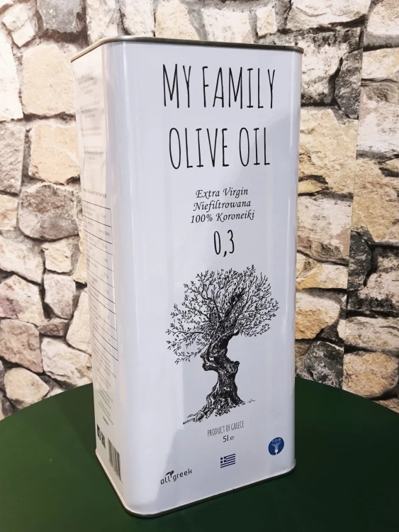 Naturalna grecka oliwa Extra Virgin 5 litrów